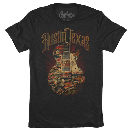 Outhouse Austin Live Music Guitar Tee