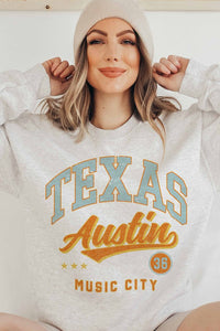 Texas Austin Music City Graphic Sweatshirt