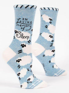 Blue Q In Loving Memory of Sleep Women's Crew Socks