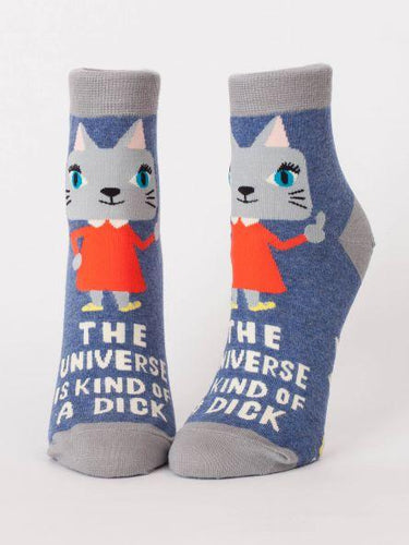 Blue Q The Universe is Kind of a Dick Women's Ankle Socks