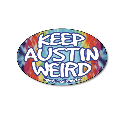 Outhouse Keep Austin Weird Tie-Dye Magnet