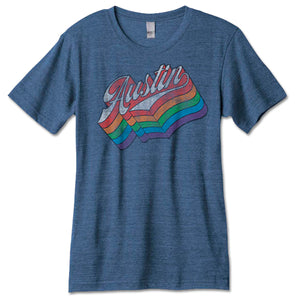 Outhouse Austin 70's - Navy Triblend Tee