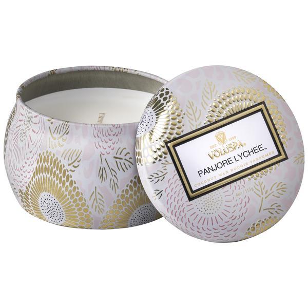 Voluspa Panjore Lychee Small Tin Candle