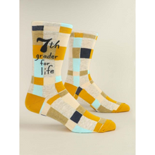 Load image into Gallery viewer, Blue Q 7th Grader For Life Men&#39;s Crew Socks