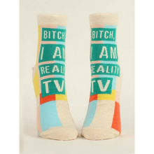 Load image into Gallery viewer, Blue Q I am Reality TV, Bitch Women&#39;s Ankle Socks