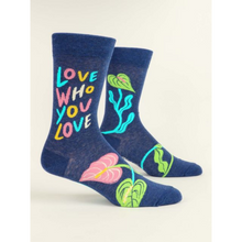 Load image into Gallery viewer, Blue Q Love Who You Love Men&#39;s Crew Socks
